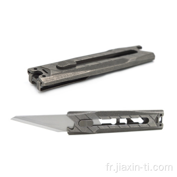 Mini couteau de poche rétractable en titane EDC